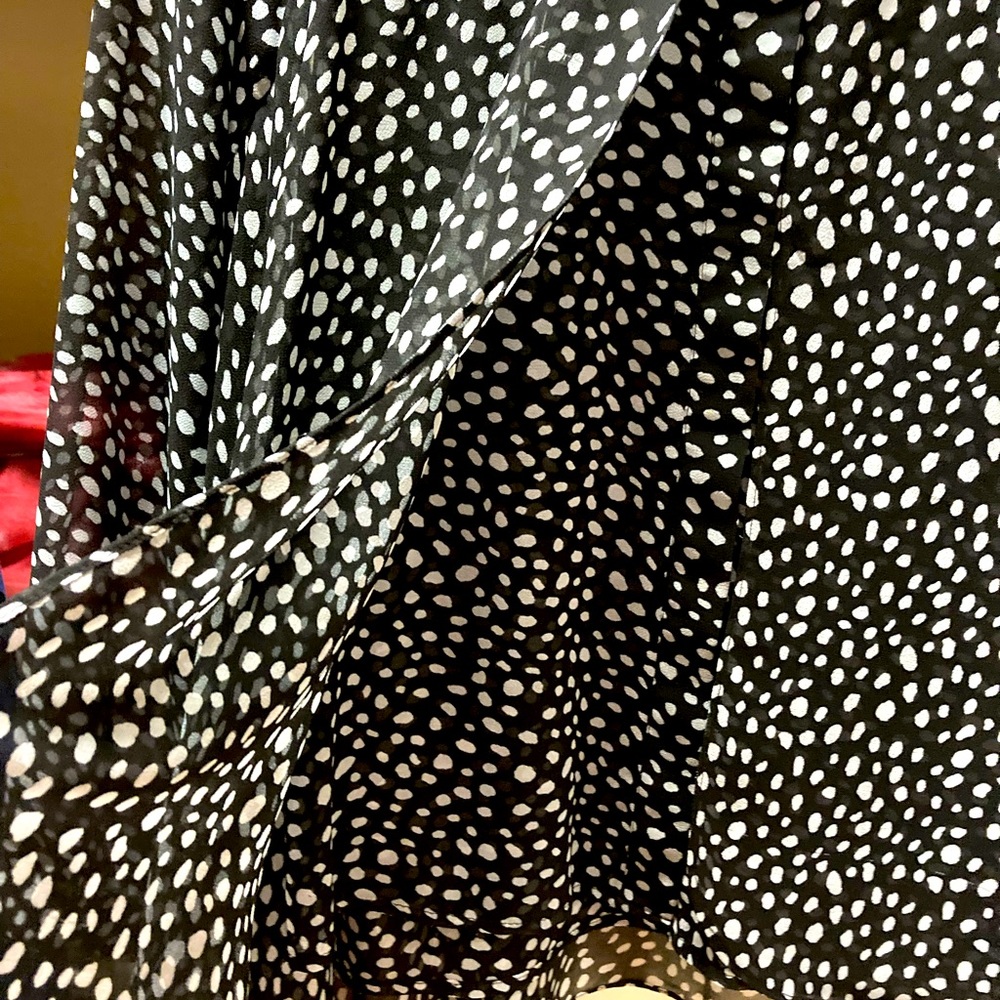 Chicos Sz 3, super cute, layered top in lightweight polka dot fabric.  Like new!